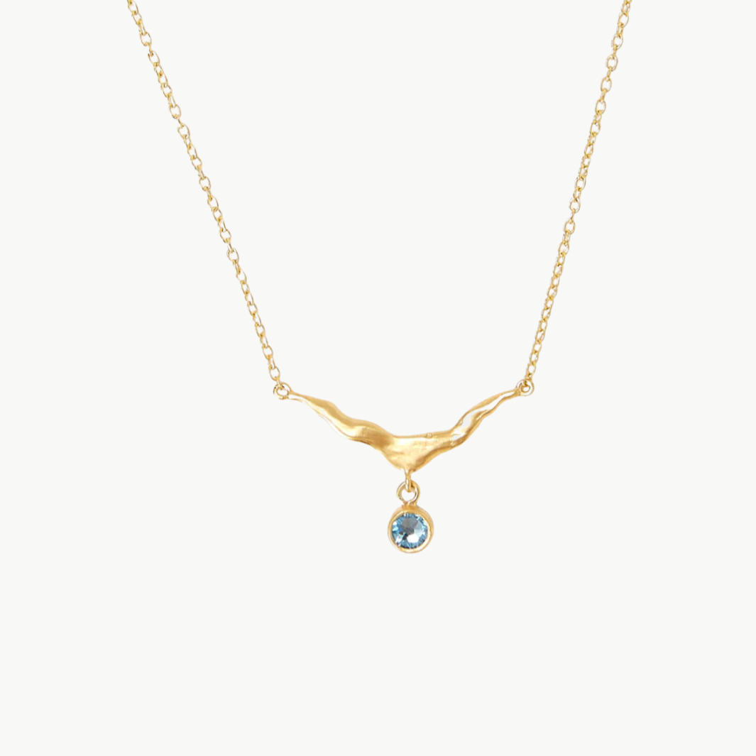 AQUAMARINE NECKLACE by Chan Luu - Romi Boutique