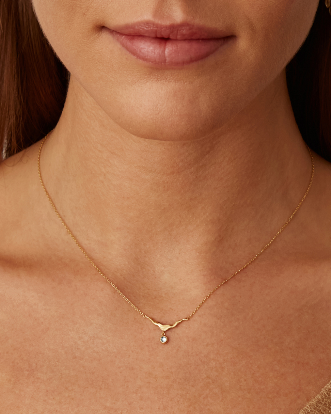 AQUAMARINE NECKLACE by Chan Luu - Romi Boutique