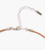 MOISSANITE SLICE CHOKER IN CAMEL LEATHER - Romi Boutique