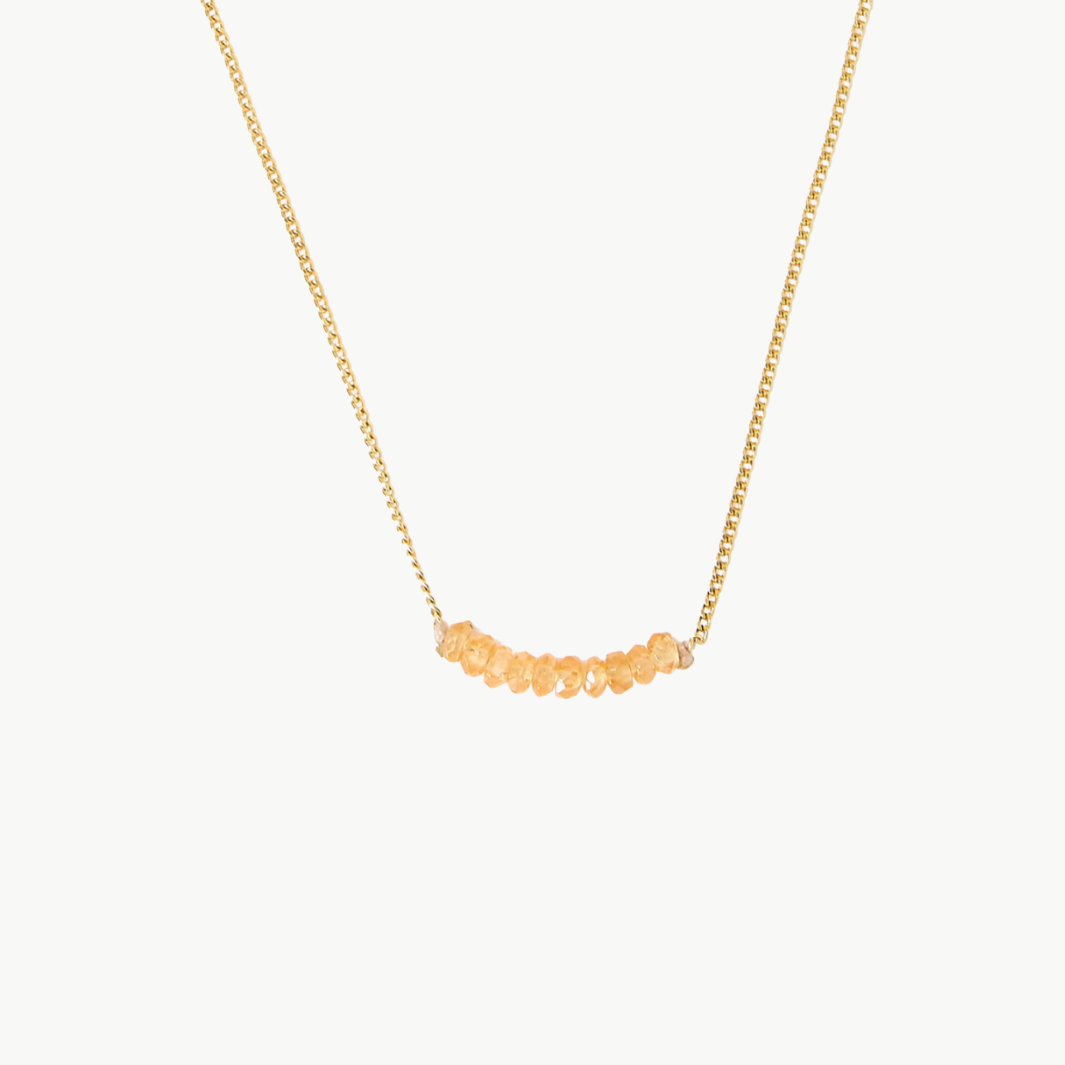DAINTY NECKLACE IN CITRINE - Romi Boutique