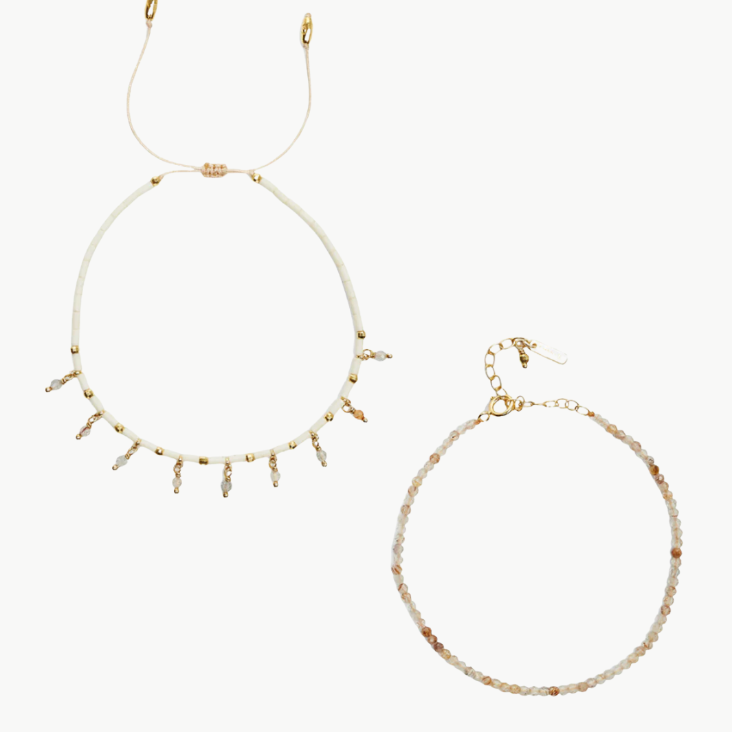 CREAM MIX BRACELET by Chan Luu - Romi Boutique