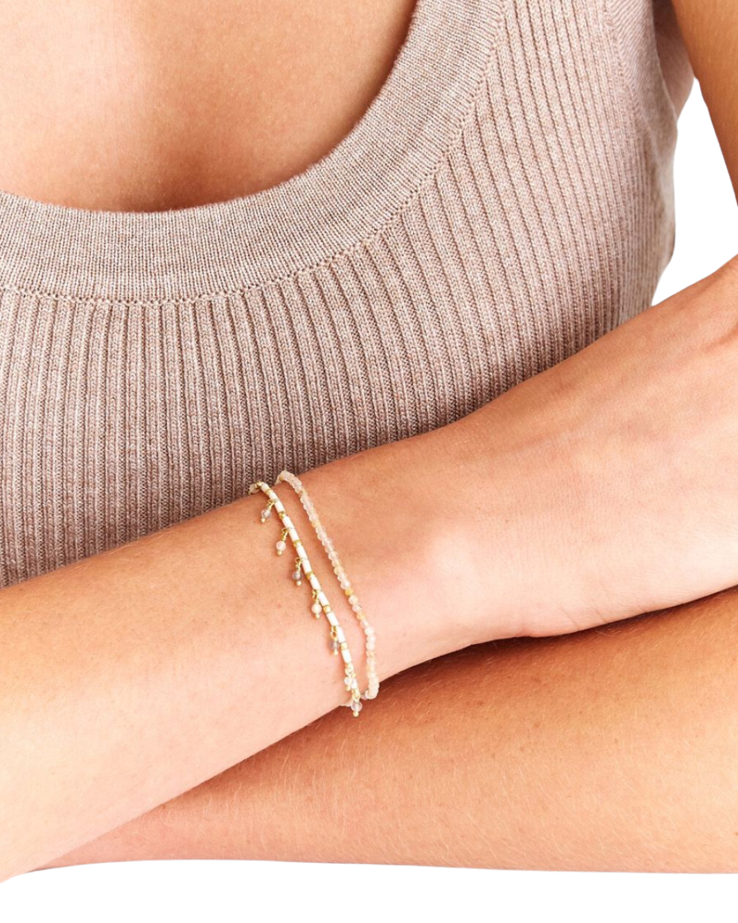 CREAM MIX BRACELET by Chan Luu - Romi Boutique