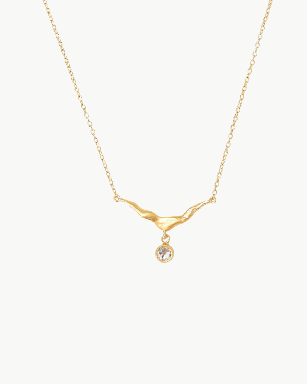 CRESCENT NECKLACE IN CRYSTAL by Chan Luu - Romi Boutique