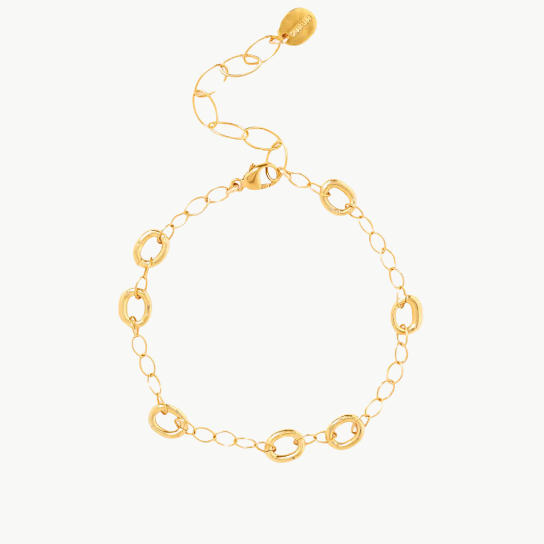 LENI CHAIN LINK BRACELET IN GOLD by Chan Luu - Romi Boutique