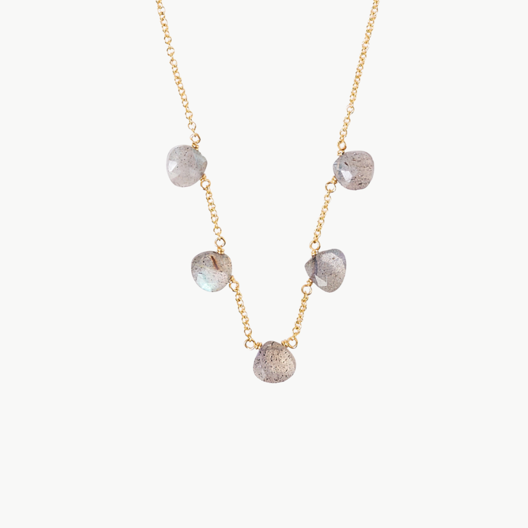 DANGLE NECKLACE IN LABRADORITE - Romi Boutique