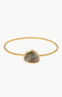 GOLD BEZEL BANGLE IN LABRADORITE - Romi Boutique