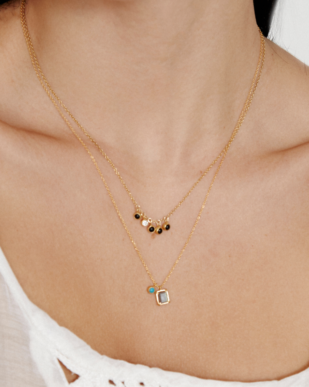 MOONLIGHT NECKLACE ONYX MIX by Chan Luu - Romi Boutique