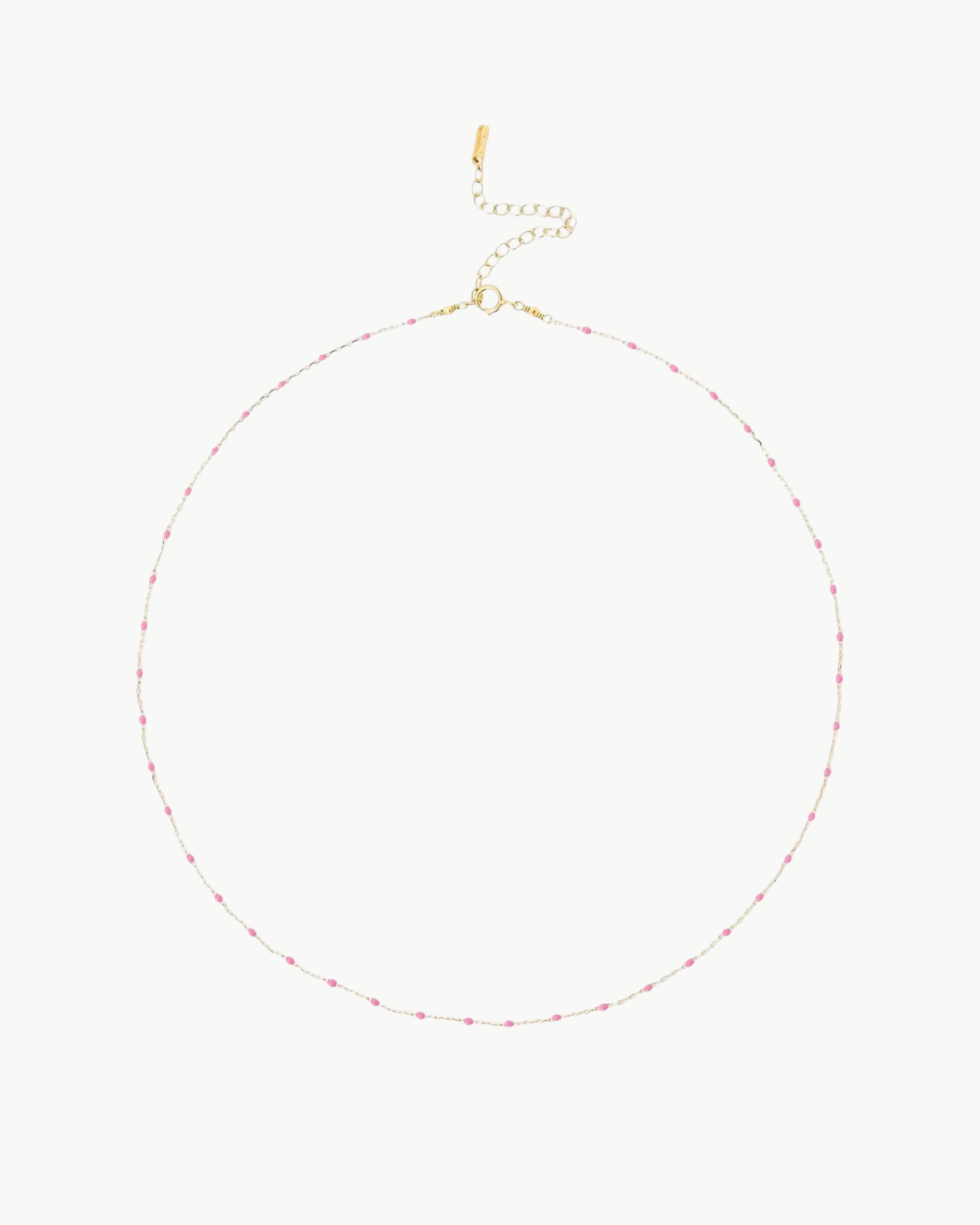Chan Luu ENAMEL BEAD NECKLACE IN PINK ROSE at Romi Boutique