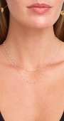 Chan Luu ENAMEL BEAD NECKLACE IN PINK ROSE at Romi Boutique