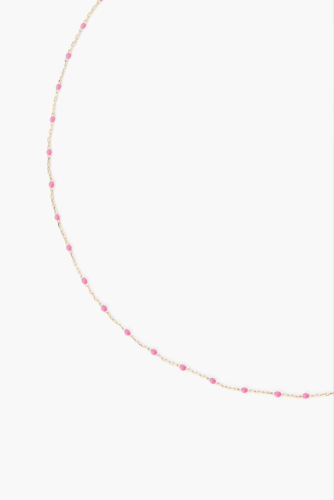 Chan Luu ENAMEL BEAD NECKLACE IN PINK ROSE at Romi Boutique