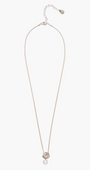 FLAT PEBBLE W/ SLICE NECKLACE IN SILVER - Romi Boutique