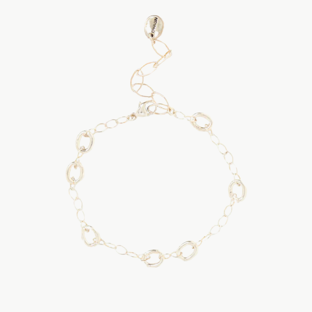 LENI CHAIN LINK BRACELET IN SILVER by Chan Luu - Romi Boutique