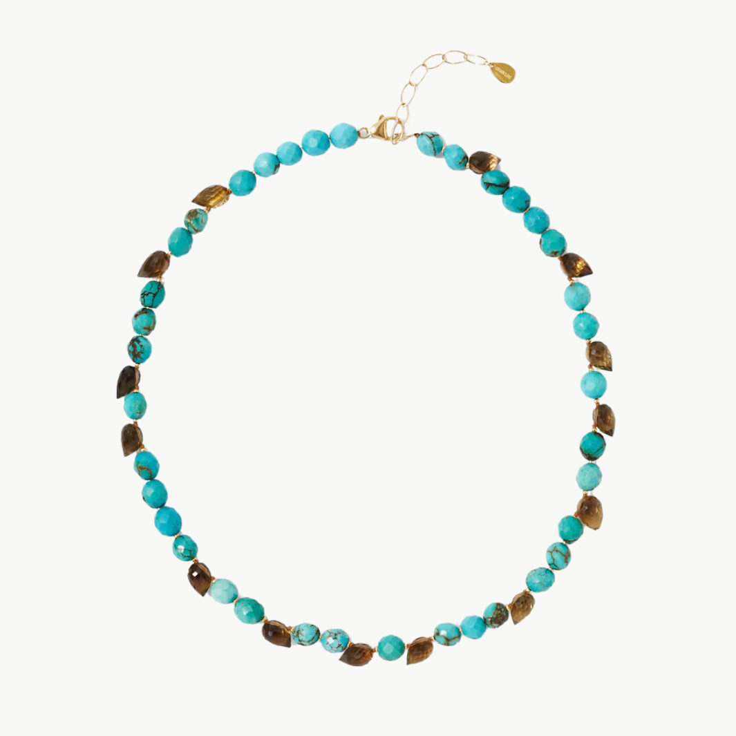 WILLA NECKLACE IN TURQUOISE MIX by Chan Luu - Romi Boutique