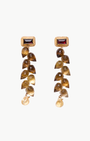 LEAF DROP EARRINGS IN WHISKEY QUARTZ - Romi Boutique