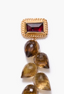 LEAF DROP EARRINGS IN WHISKEY QUARTZ - Romi Boutique