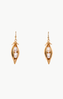GOLD PEAPODS IN WHITE PEARL - Romi Boutique