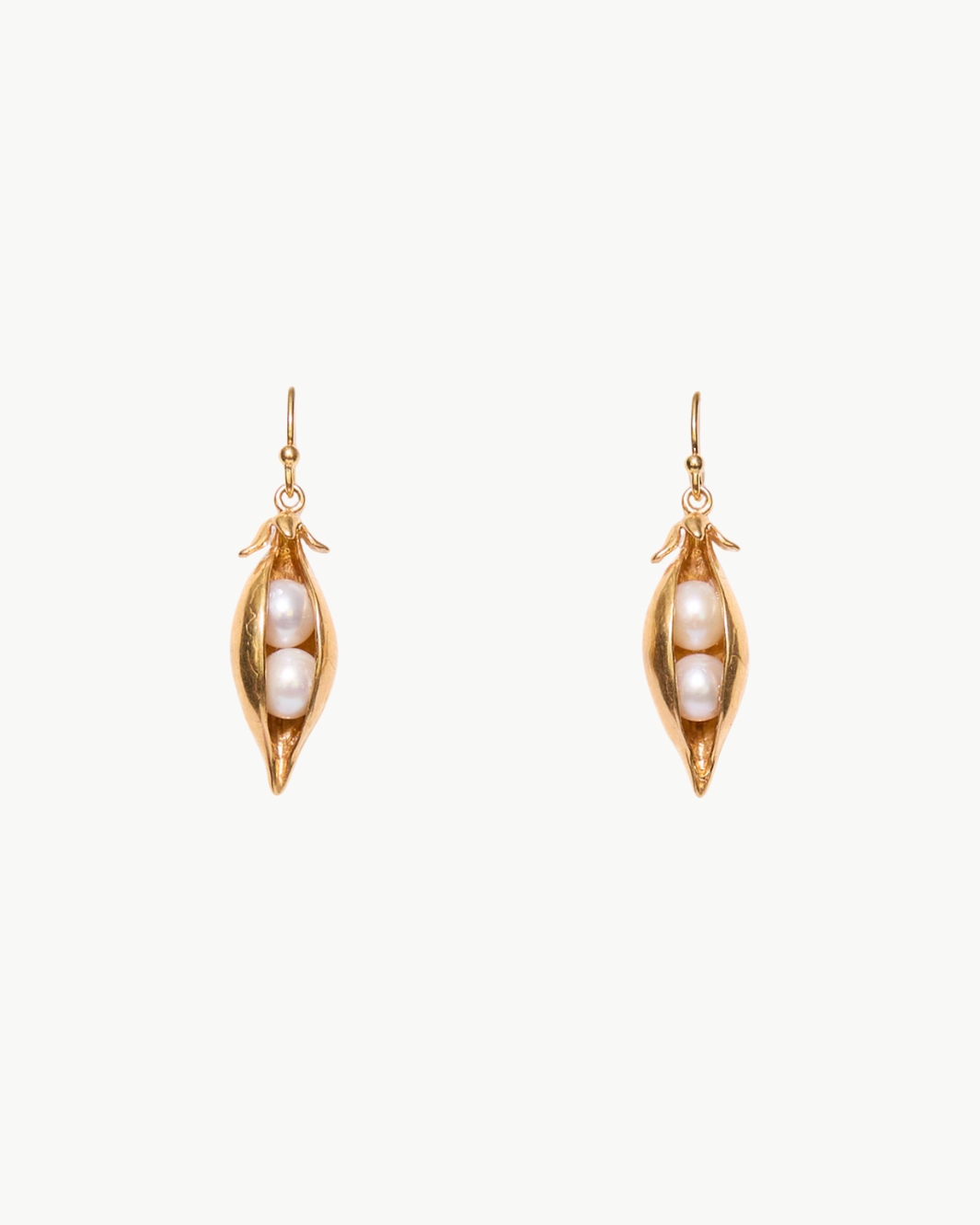 GOLD PEAPODS IN WHITE PEARL - Romi Boutique