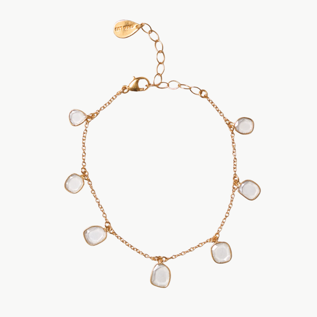 DANGLE BRACELET IN YELLOW GOLD - Romi Boutique