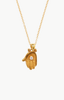 DIAMOND GIVING HAND NECKLACE IN YELLOW GOLD by Chan Luu - Romi Boutique