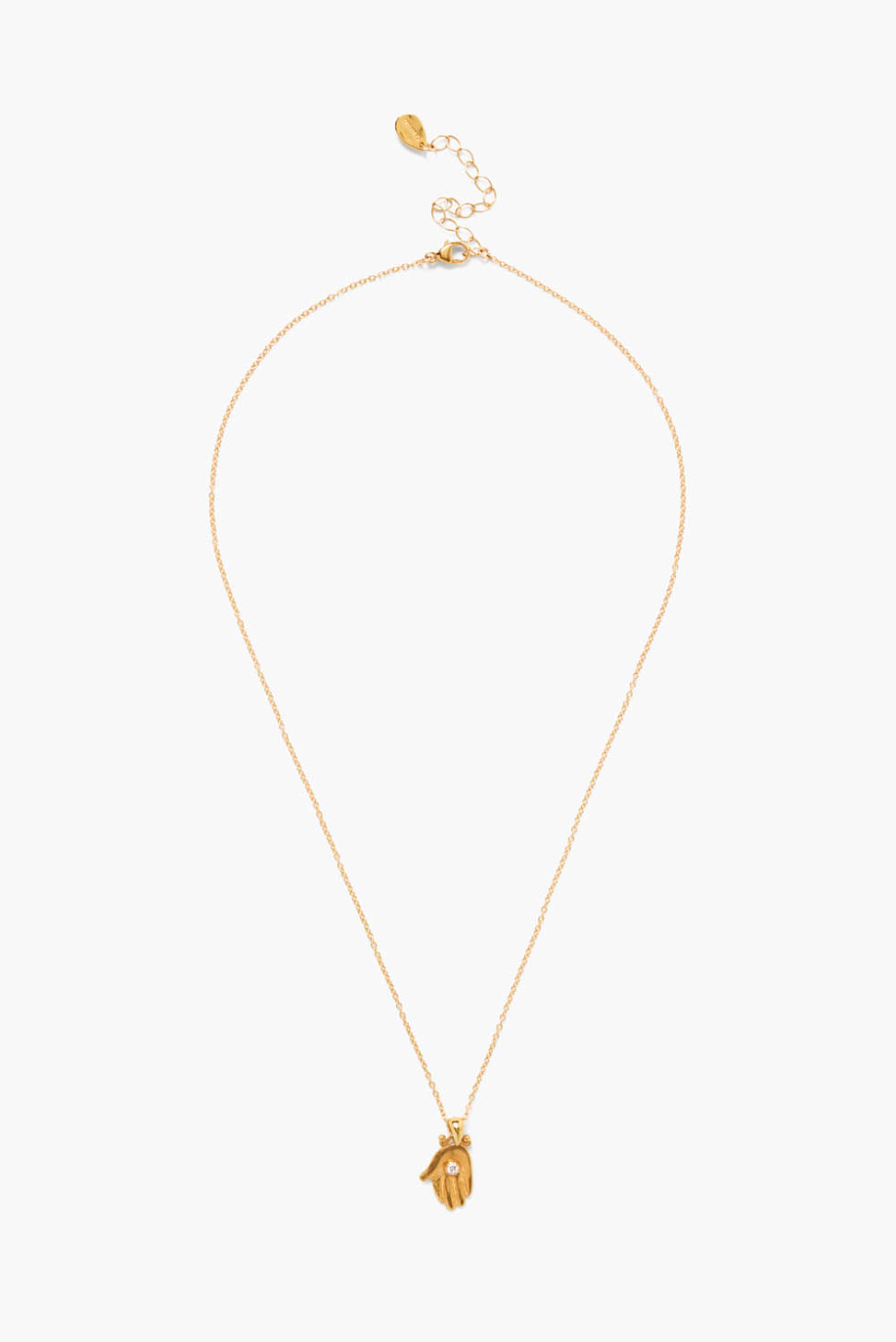 DIAMOND GIVING HAND NECKLACE IN YELLOW GOLD by Chan Luu - Romi Boutique