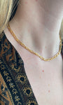 PAPERCLIP CHAIN NECKLACE IN YELLOW GOLD by Chan Luu - Romi Boutique