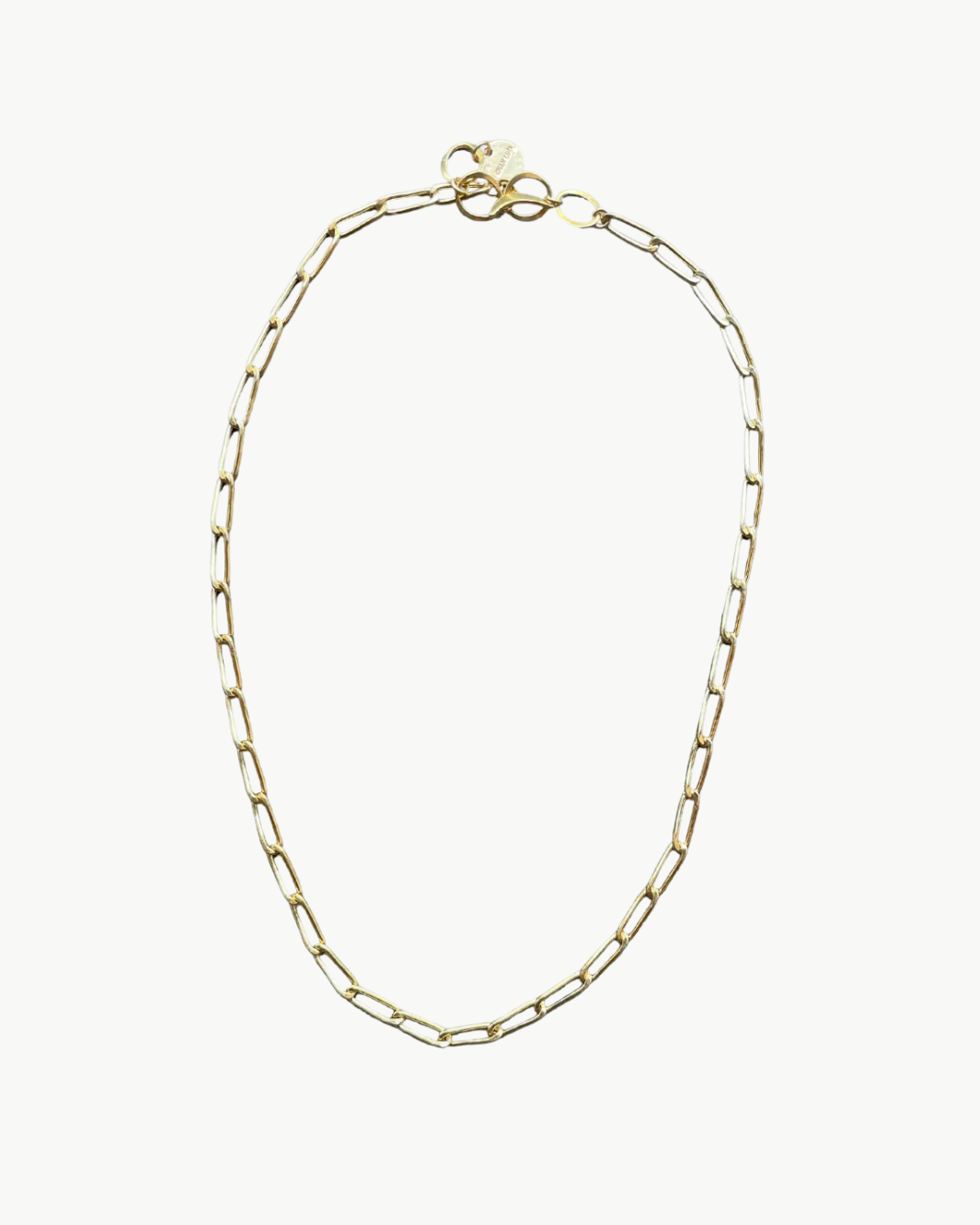 PAPERCLIP CHAIN NECKLACE IN YELLOW GOLD by Chan Luu - Romi Boutique