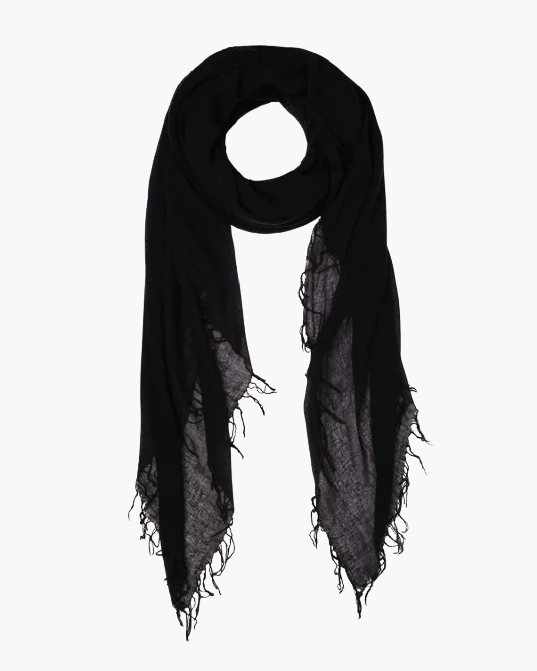 BLACK CASHMERE AND SILK SCARF by Chan Luu - Romi Boutique