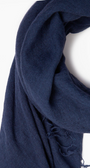 MEDIEVAL BLUE CASHMERE AND SILK SCARF - Romi Boutique