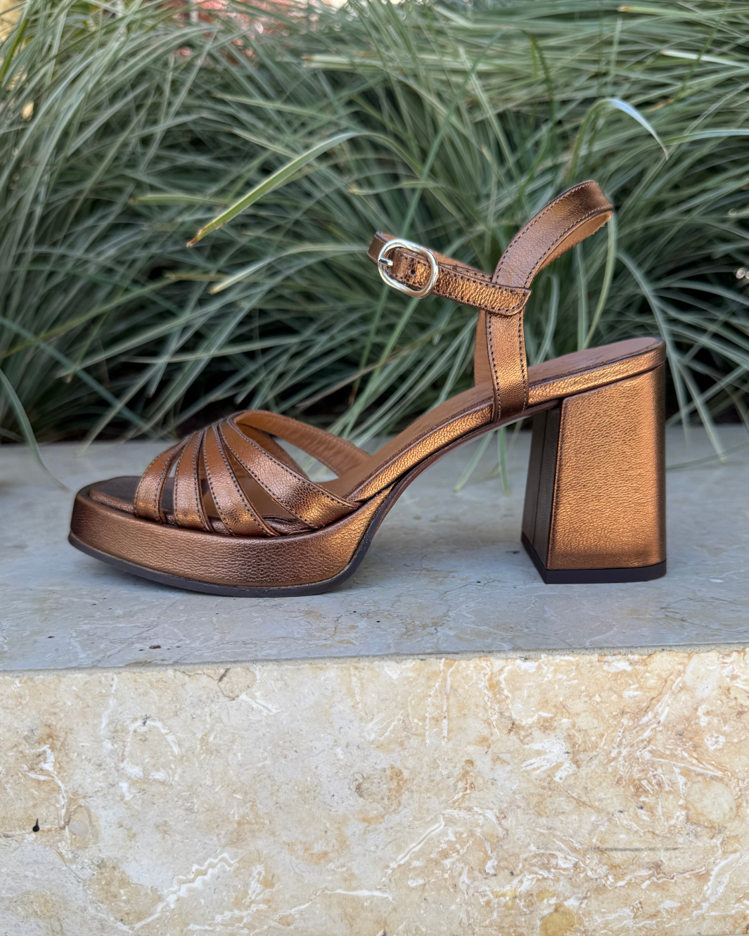 NAIEL SANDAL IN COPPER by Chie Mihara - Romi Boutique