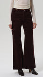 KIMBERLY FLARE W/ HORSEBIT CORDUROY IN MAHOGANY - Romi Boutique
