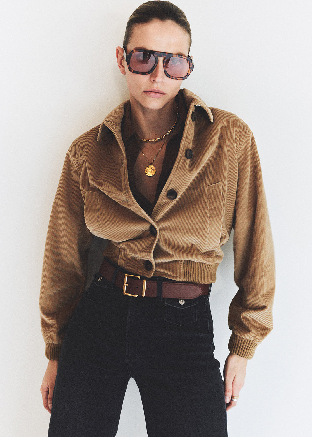 LOLA EVE BOMBER IN AMBER - Romi Boutique