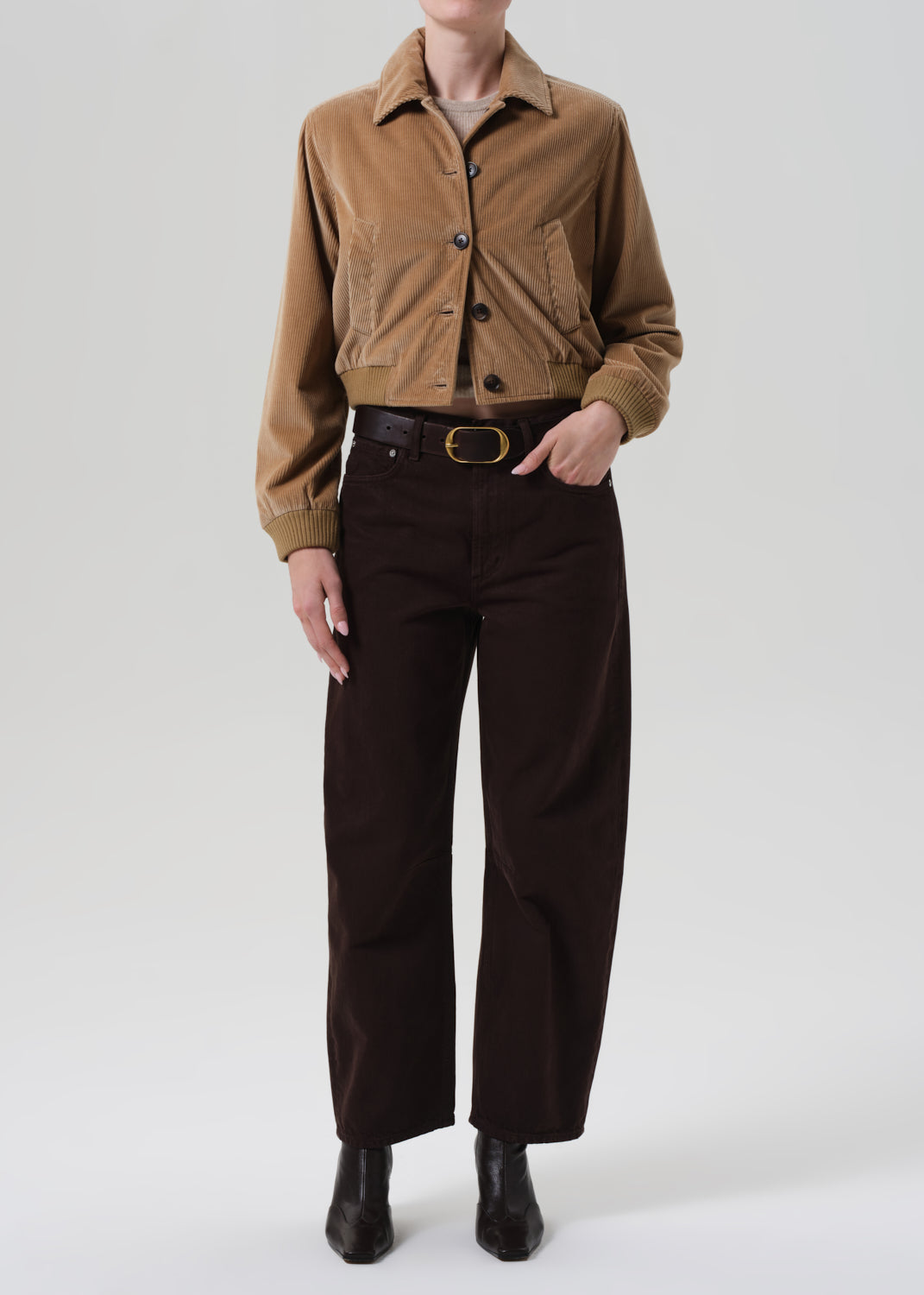 LOLA EVE BOMBER IN AMBER - Romi Boutique