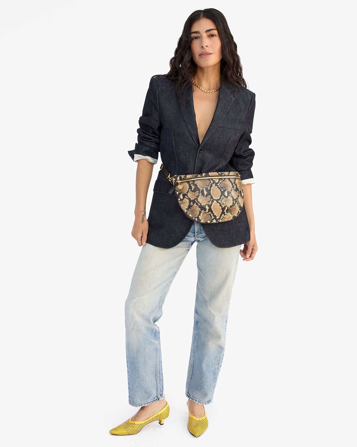 GRANDE FANNY DESERT SNAKE by Clare V - Romi Boutique