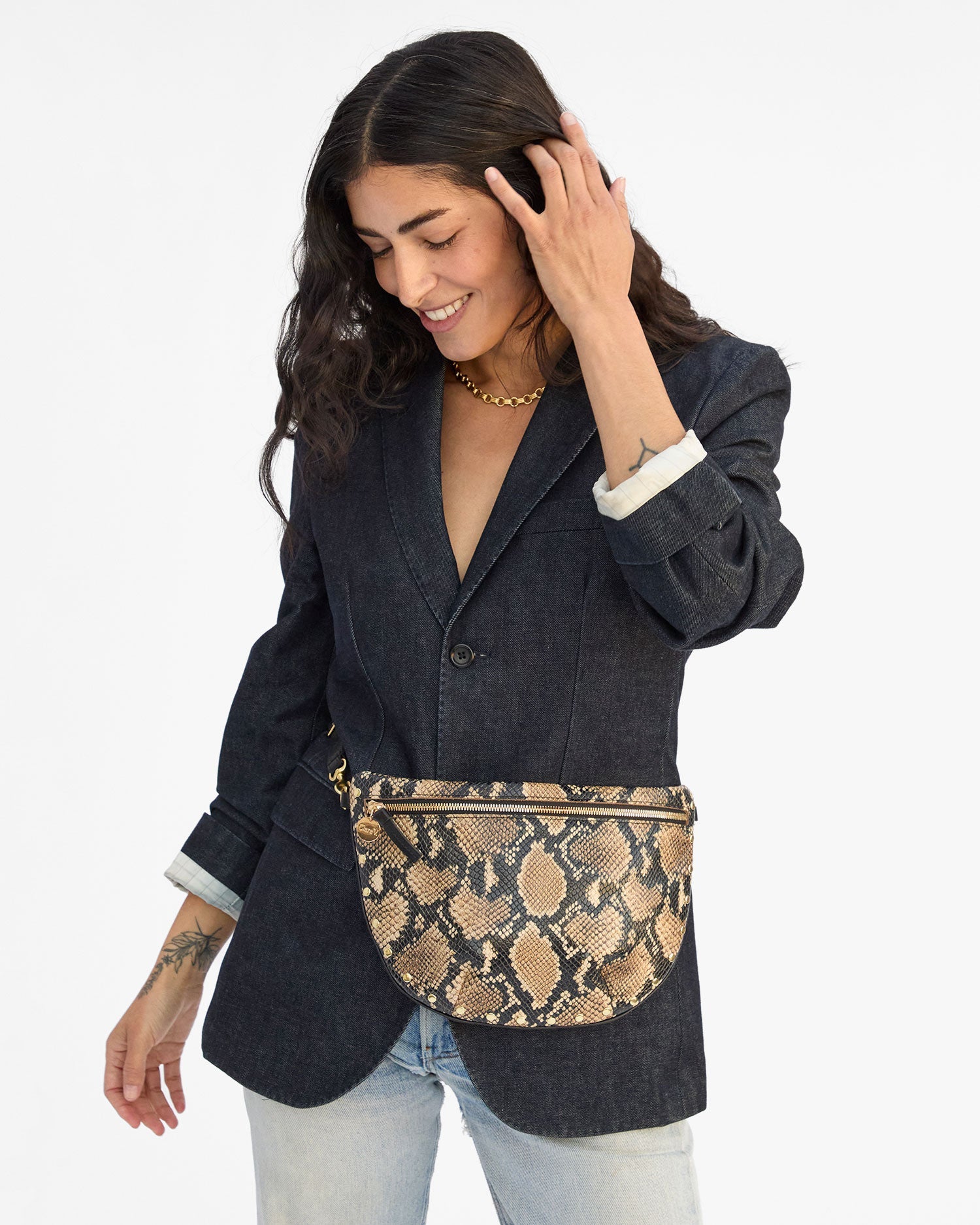 GRANDE FANNY DESERT SNAKE by Clare V - Romi Boutique