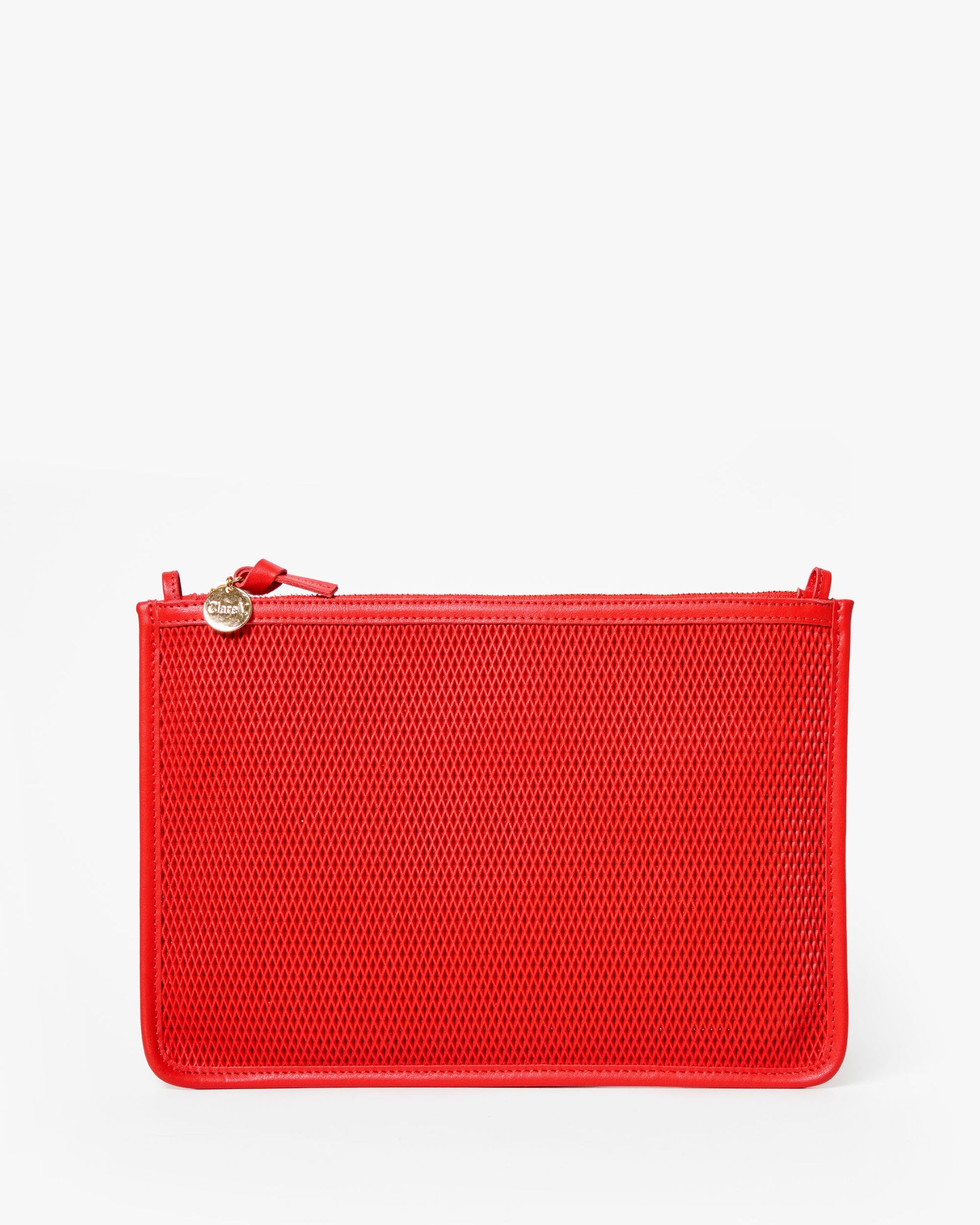 FOLDOVER CLUTCH W/ TABS DIAMOND PERF - Romi Boutique