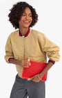 FOLDOVER CLUTCH W/ TABS DIAMOND PERF - Romi Boutique
