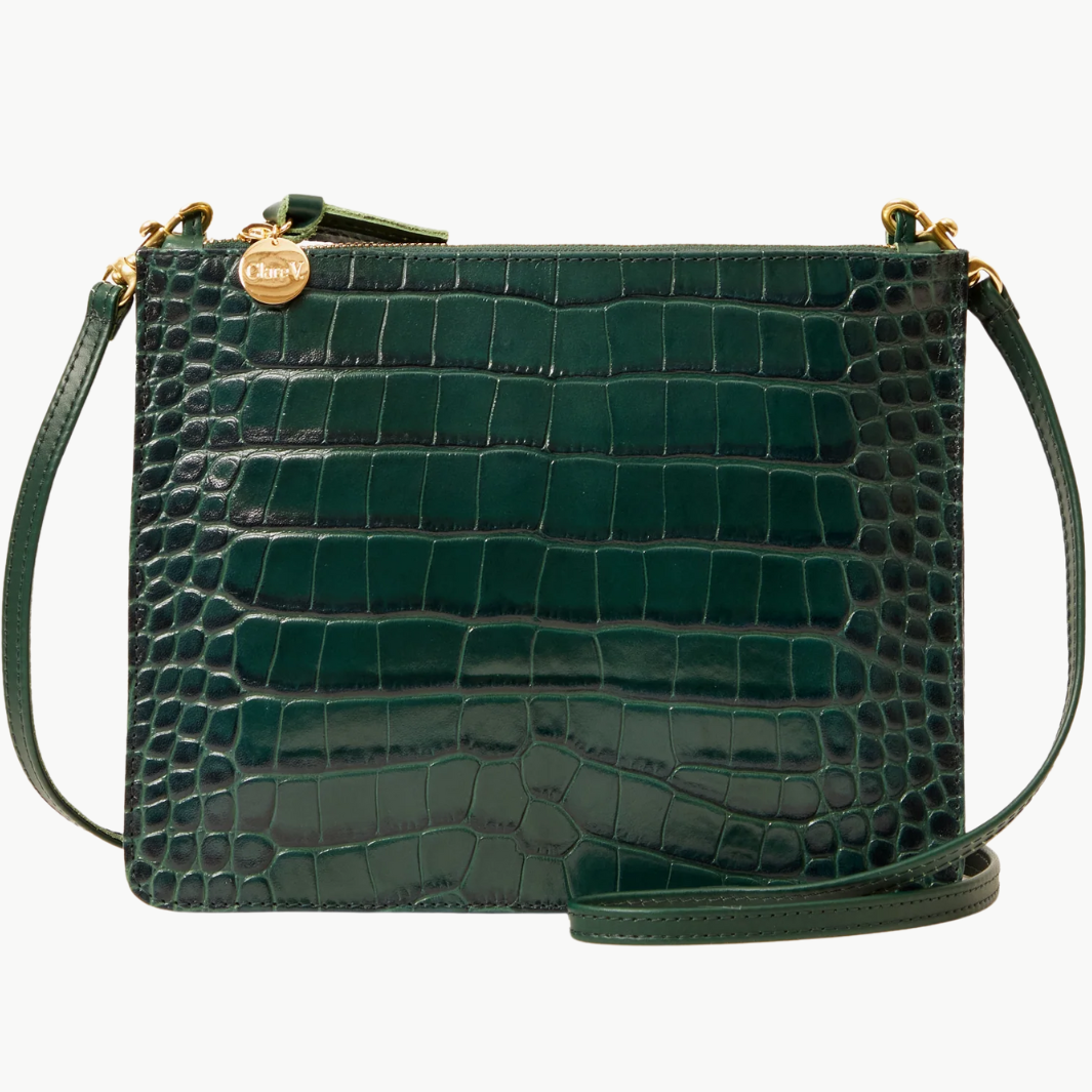 MARGOT DOUBLE SAC BRETELLE IN DEEP PINE - Romi Boutique