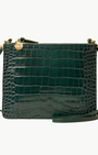 MARGOT DOUBLE SAC BRETELLE IN DEEP PINE - Romi Boutique
