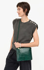 MARGOT DOUBLE SAC BRETELLE IN DEEP PINE - Romi Boutique