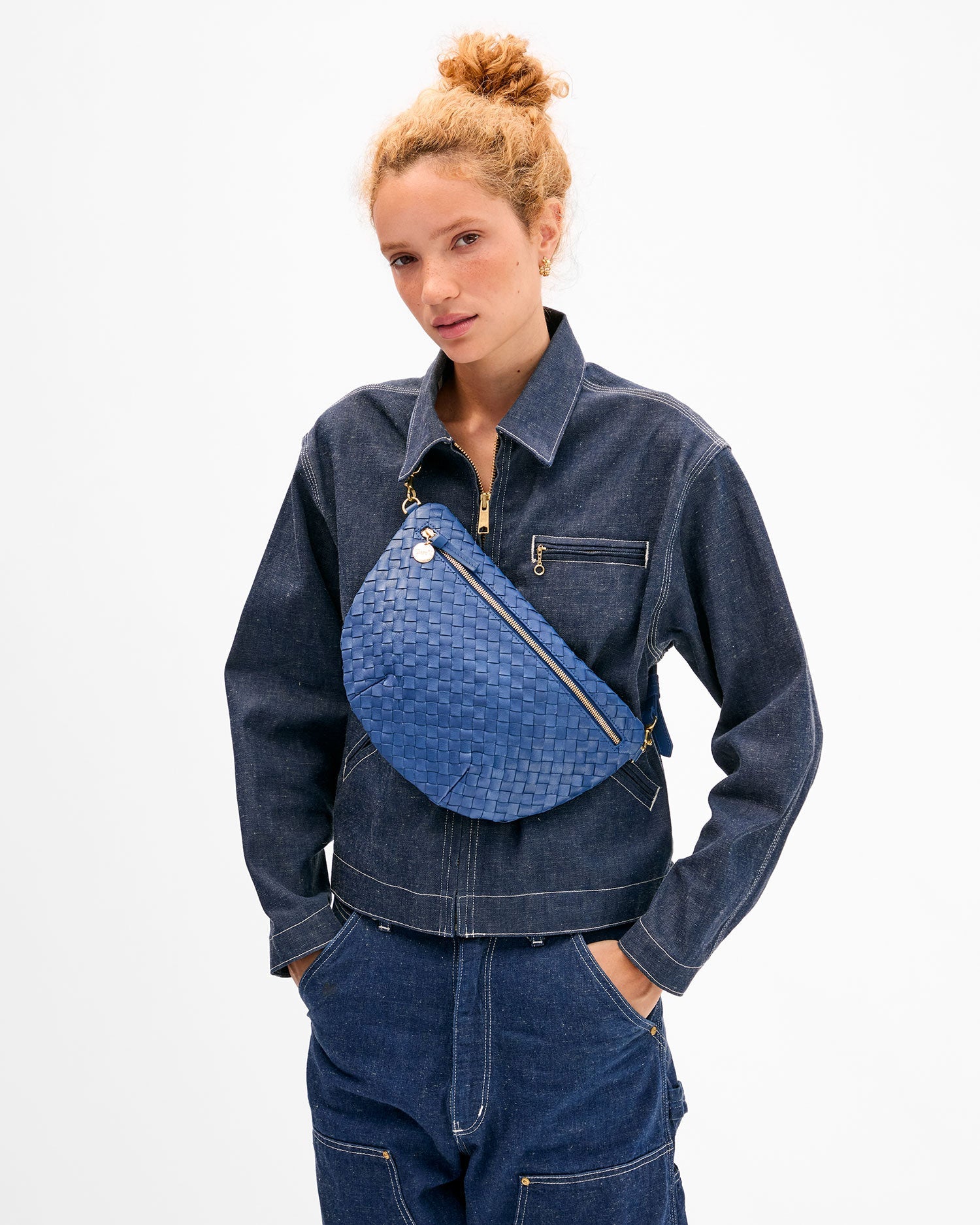 GRANDE FANNY MEDIUM WOVEN DIAGONAL by Clare V - Romi Boutique