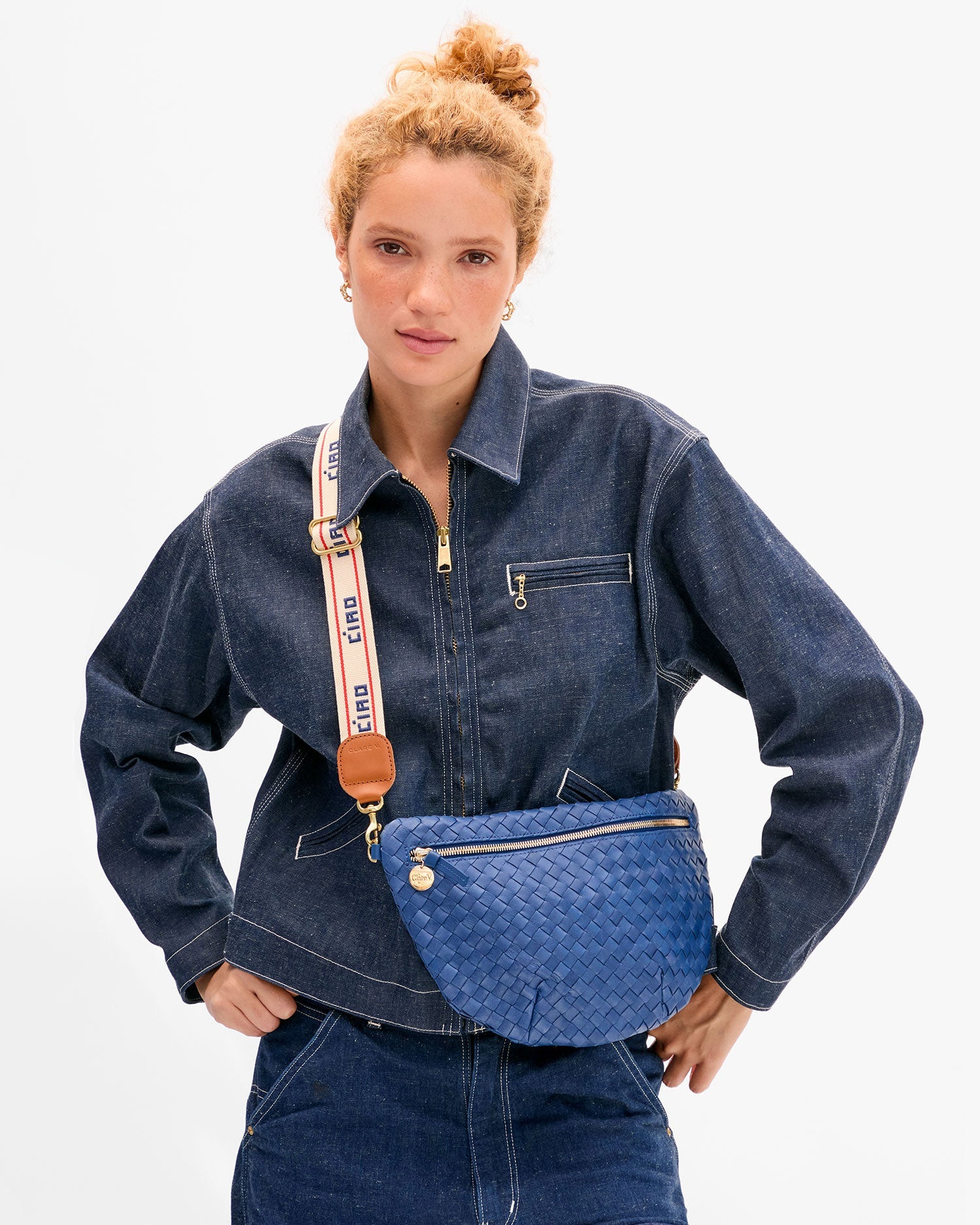 GRANDE FANNY MEDIUM WOVEN DIAGONAL by Clare V - Romi Boutique