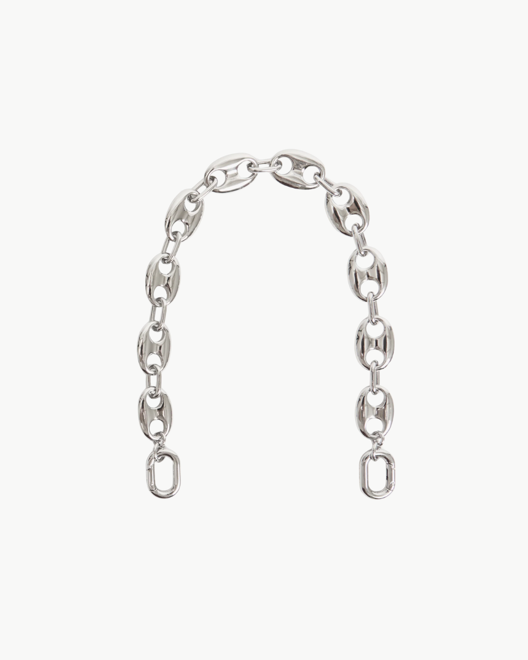 SHORTIE STRAP IN SILVER MARINER CHAIN - Romi Boutique