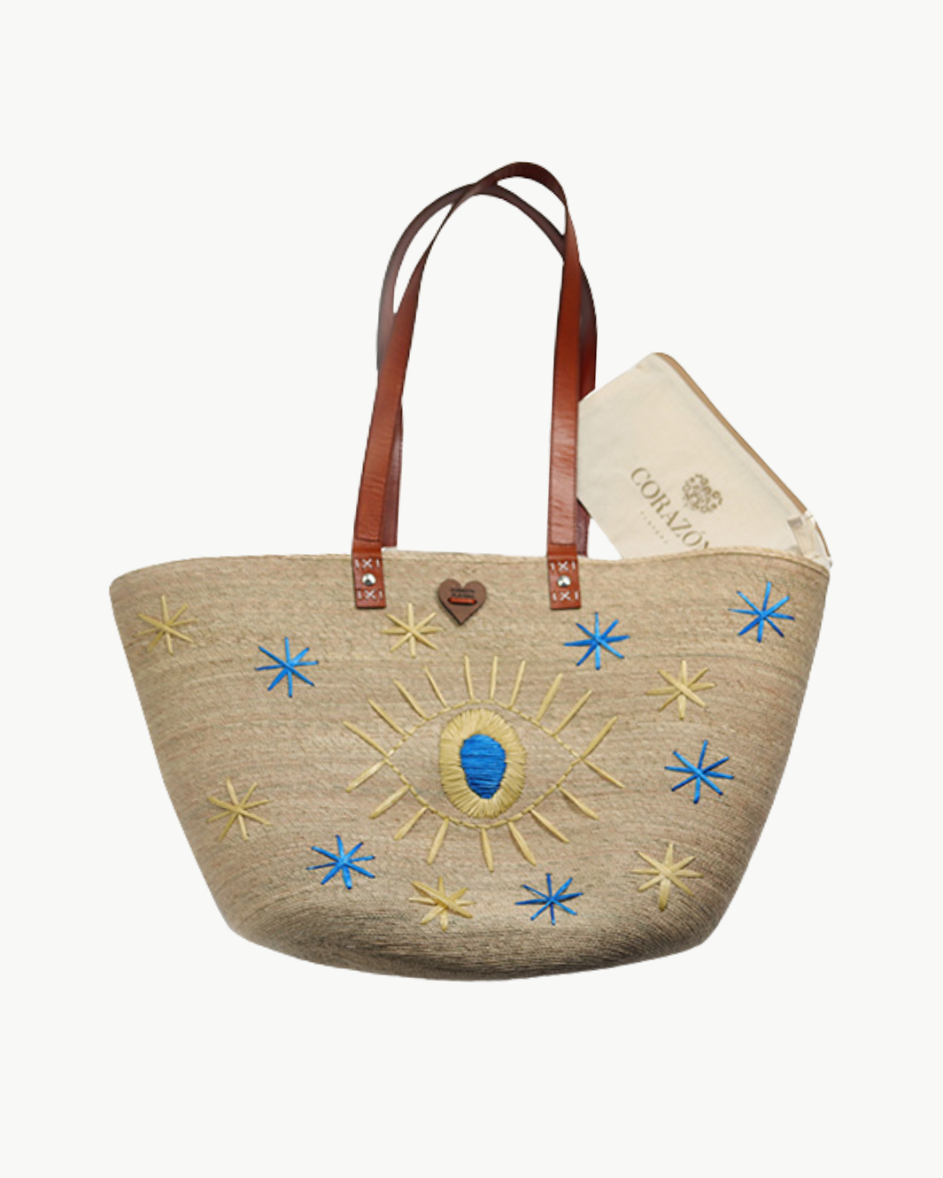EVIL EYE TOTE IN BLUE - Romi Boutique
