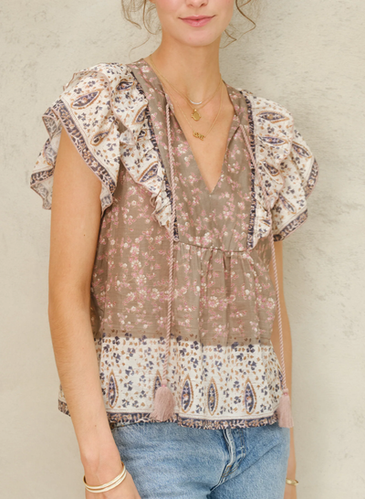 BANI FRILL TOP IN MULTI