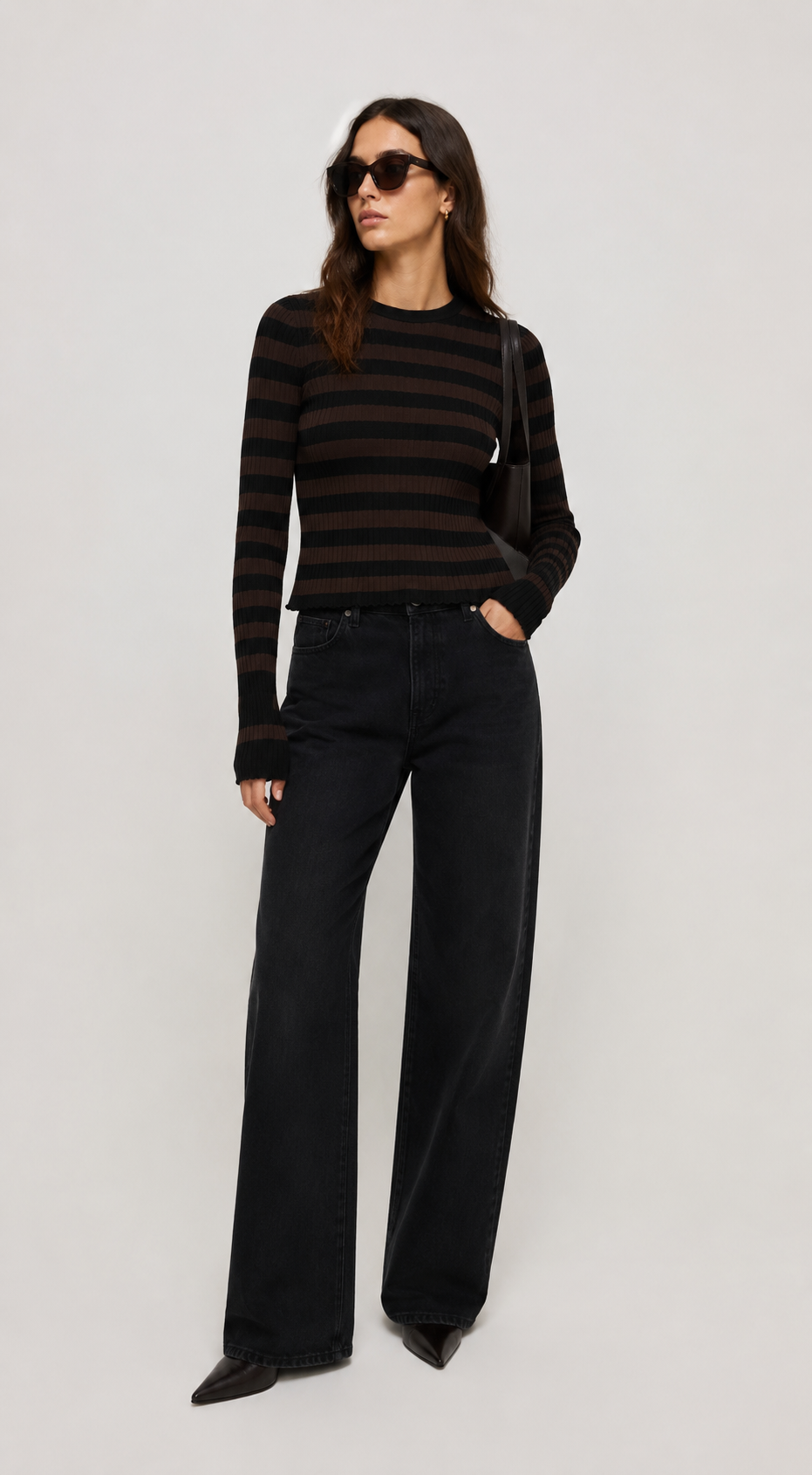 Cotton Ribbed Longsleeve Top