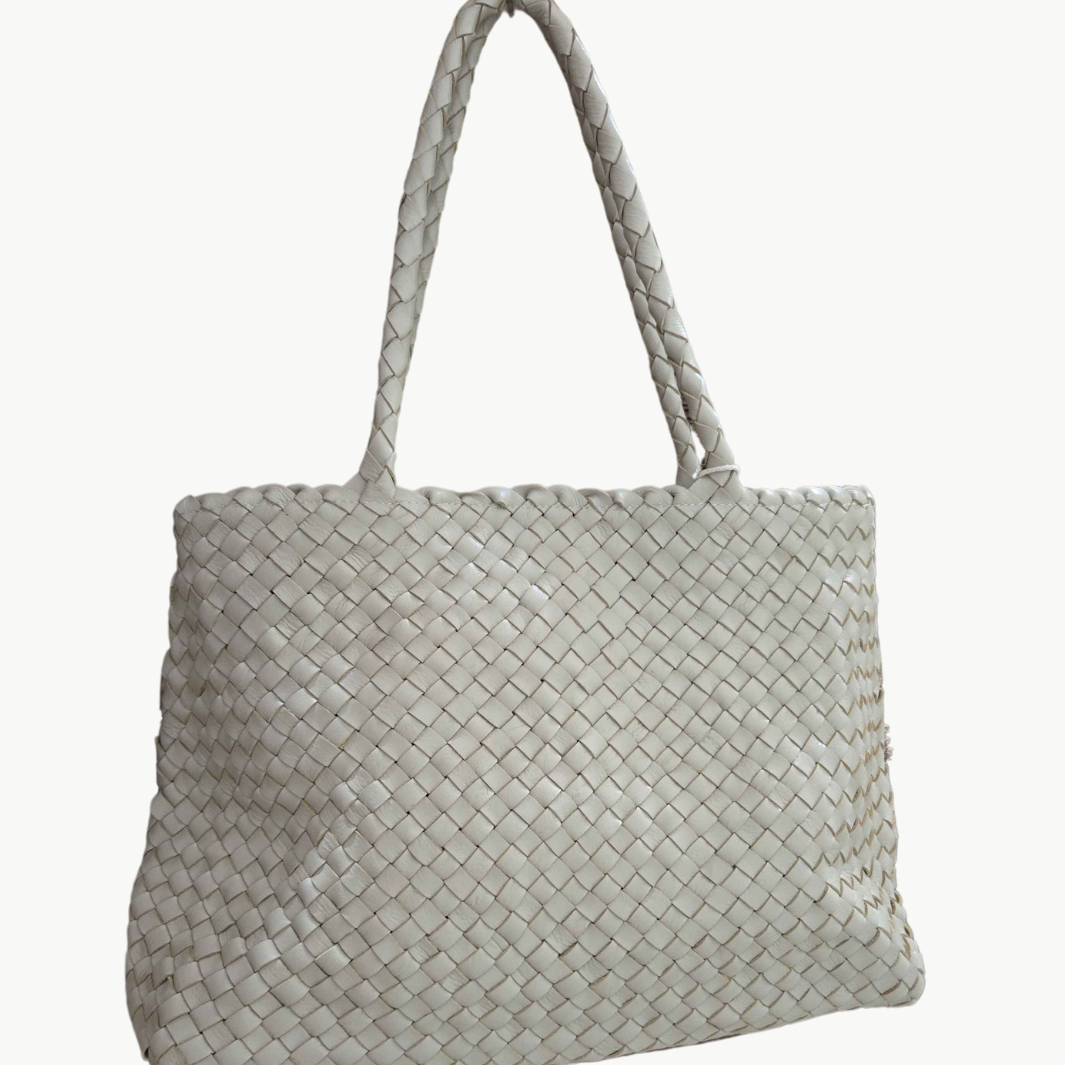 VINTAGE MESH TOTE IN PEARL