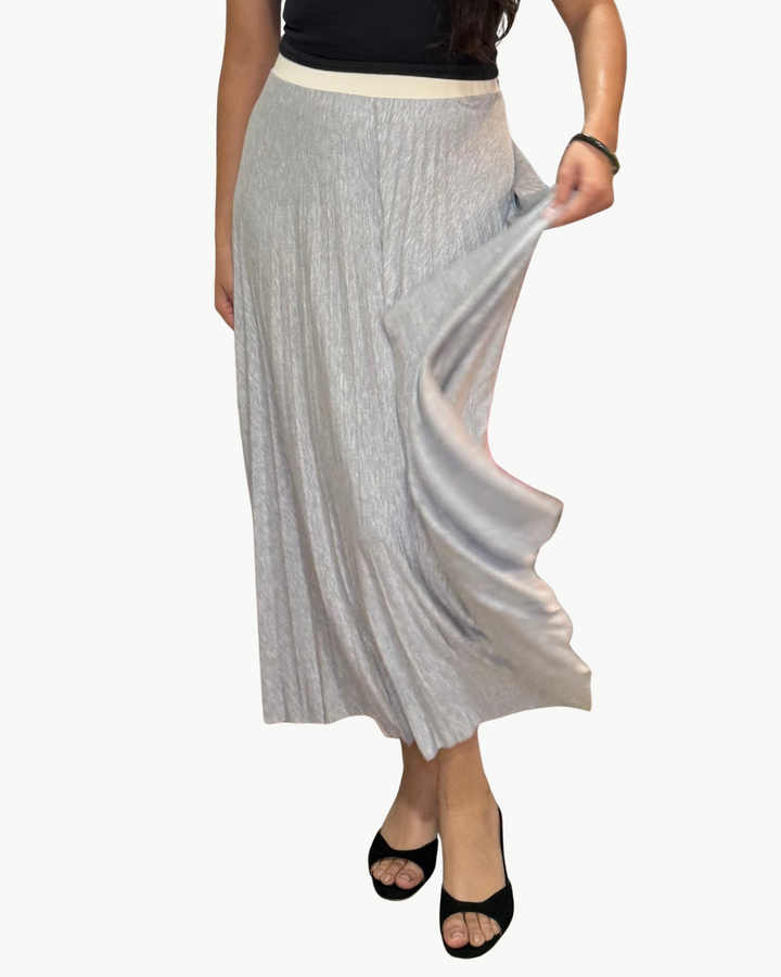 JERSEY SKIRT IN HEATHER GREY | Romi Boutique
