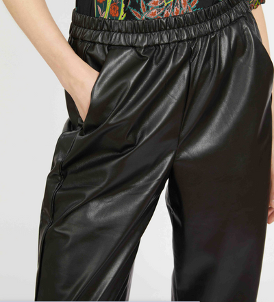 MAX VEGAN LEATHER PANT IN BLACK