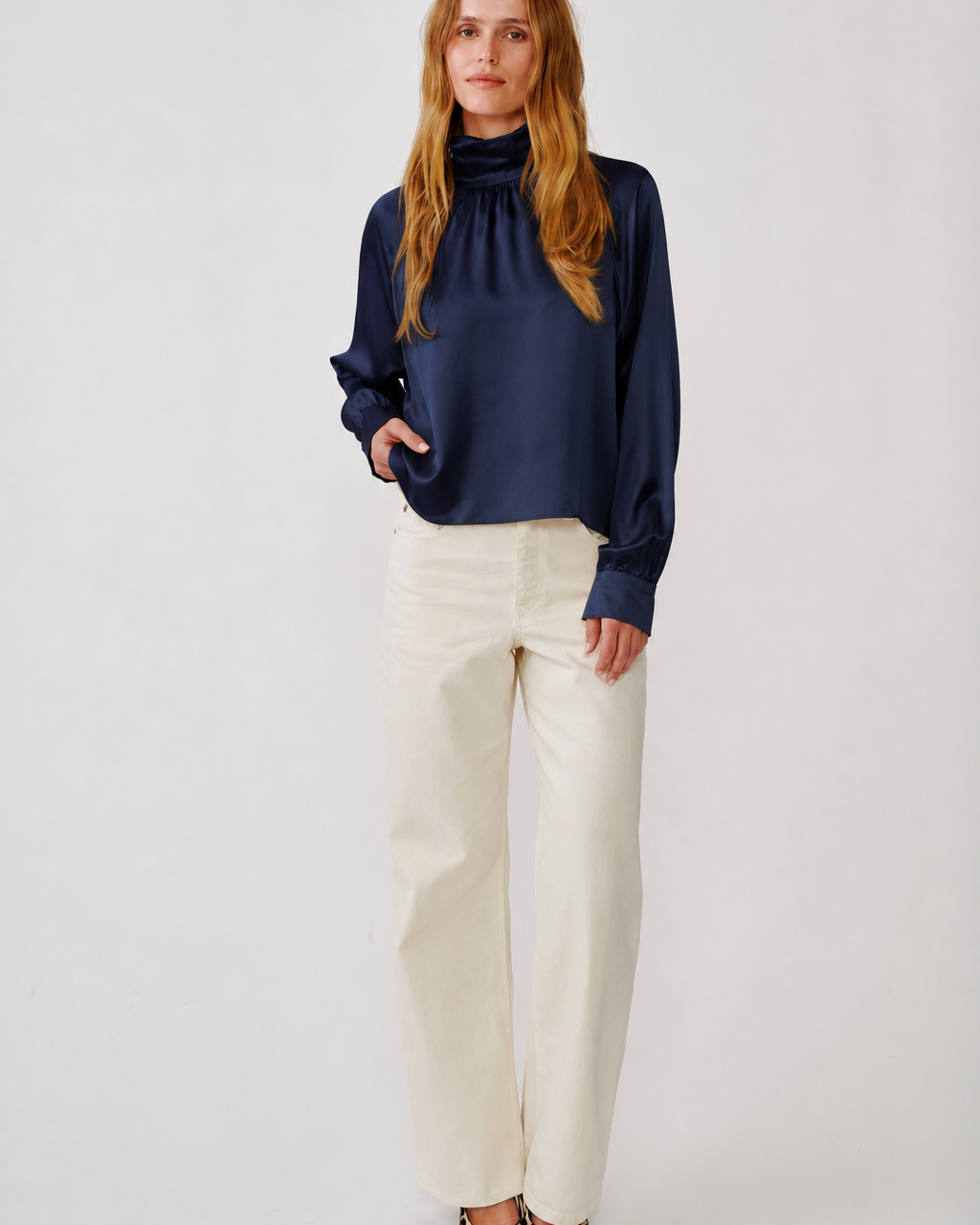 Nadine Slouchy Turtleneck Top