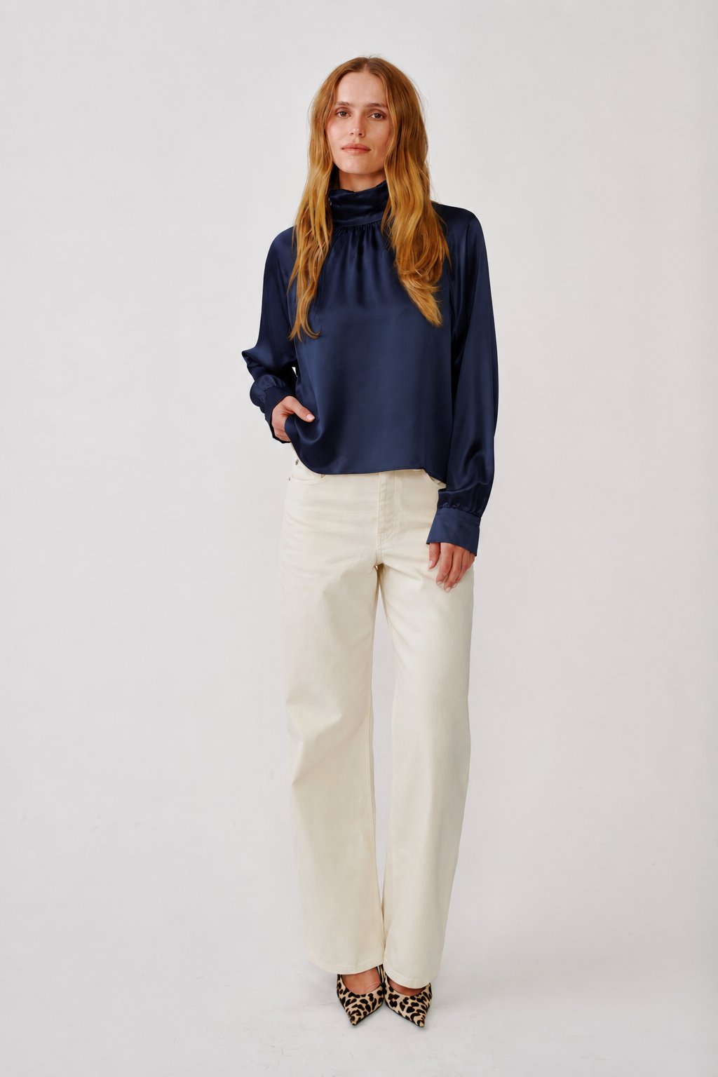 Nadine Slouchy Turtleneck Top
